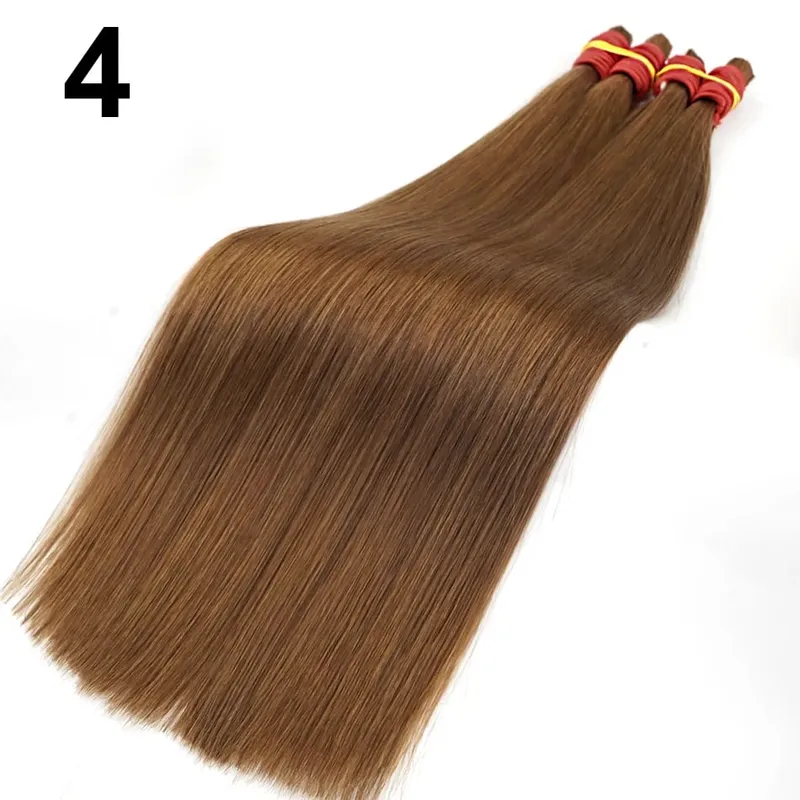 Extensiones de cabello humano 100% Real sin trama, cabello humano Remy a granel, cabello indio virgen negro Natural sin procesar, trenzado para mujeres — image 13
