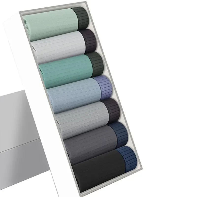 Men's Cotton Panties Underwears Boxers Men Underpants Cotton Thermal For Man Breath Able Homme Sexy Soft Male Short 7Pcs/Lot