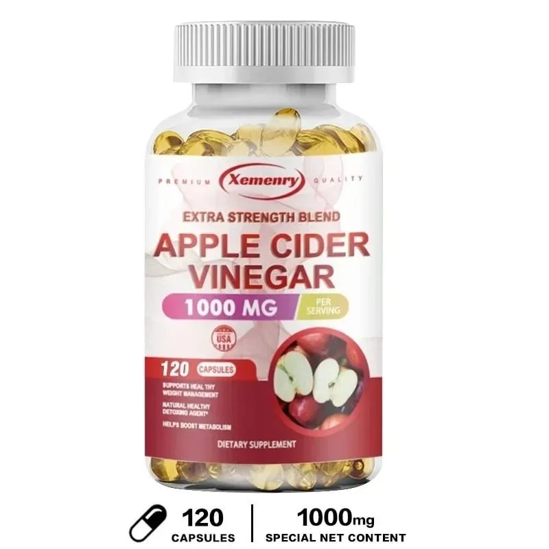 Apple Cider Vinegar Capsules - Supports Digestive Health Natural Detoxification Constipation Relief Healthy Weight Management — image 9