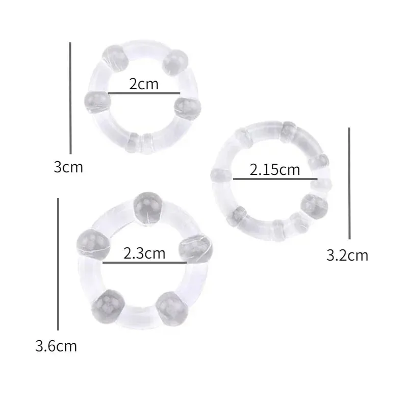 3pcs/set Penis Ring Enhance Dick Erection Delayed Ejaculation Cock Enlargement Lasting Semen Lock Ring Adult Sex Toys — image 6