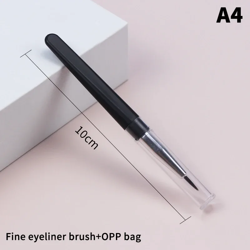 ★▲1PC przenośne pędzle do makijażu cieni do powiek rozmiar podróżny pędzle do makijażu brwi silikonowe Glit niezbędne narzędzia kosmetyczne z pokrywką — image 11