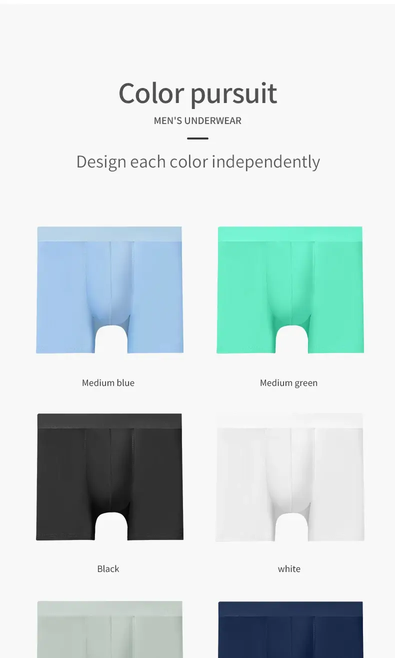 Cueca esportiva masculina de seda gelo, roupa íntima de verão para homens, perna fina, respirável, tamanho grande, roupa estendida, virilha, boxers — image 10