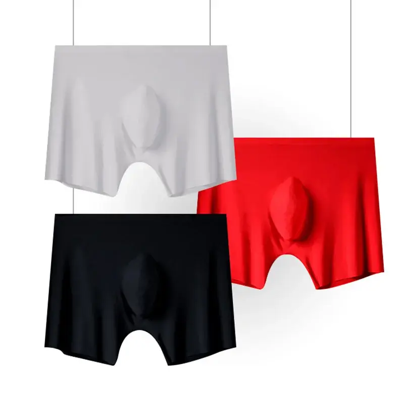 Men Underwear Soft Seamless Ice Silk Boxershorts Summer Ultrathin Underpants Elastic Transparent Panties Male Boxer Pants — image 1