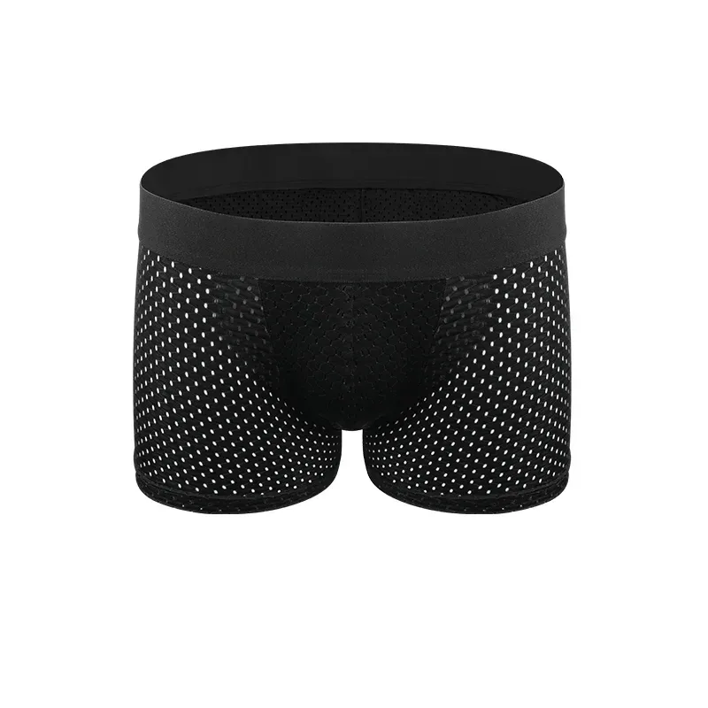 Men's Sexy Boxer Fake Butt Hip Lifter Enhancer Short Removable Padded Underwear Soft Shapewear High Stretch Underpant Mesh Brief — image 21