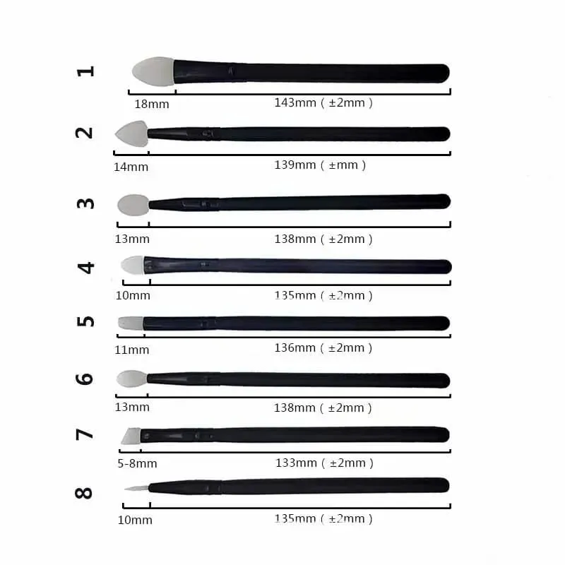 brochas maquillaje Silicone Eyeshadow Lip Applicator Makeup Brushes Eyeliner Lip Brush Professional Eye Shadow Cosmetic Tools — image 6