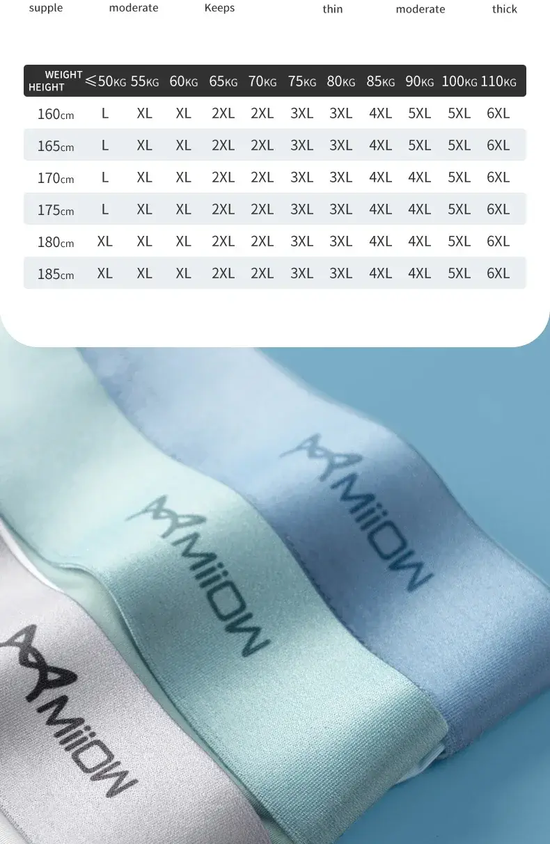 MiiOW 3Pcs Ice Silk Men Underwear Boxers 3A Breathable Crotch Man Underpants Graphene Antibacterial Men's Panties Boxer Trunks — image 12