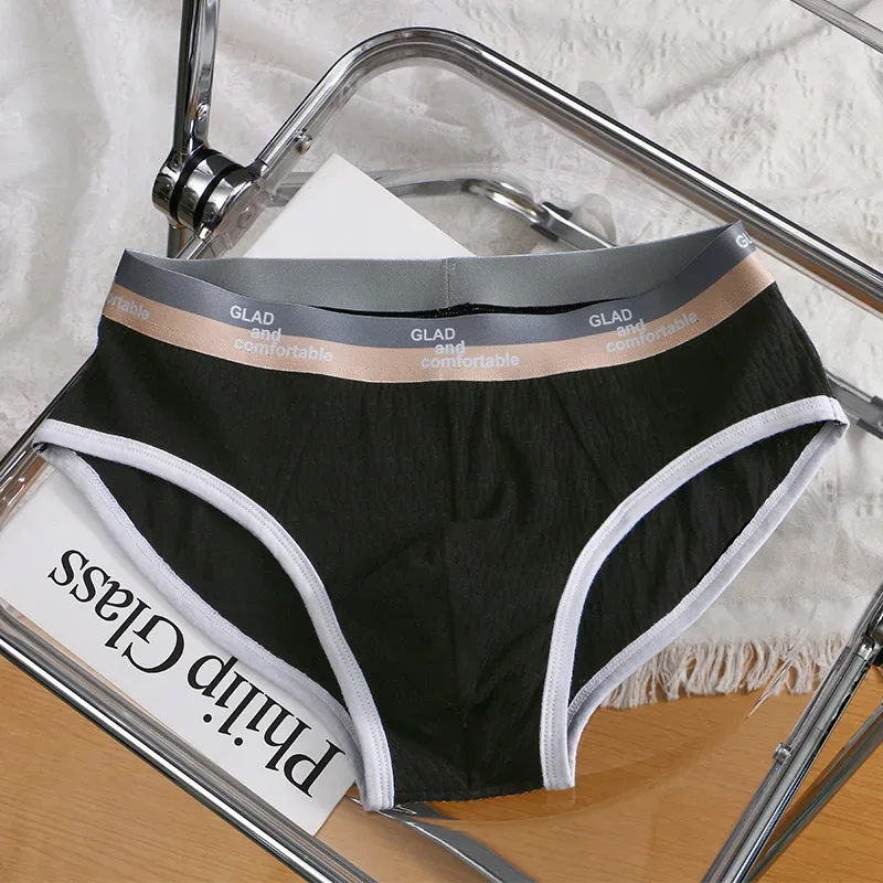 Novedad de verano, calzoncillos de algodón de Color sólido para hombre, ropa interior fina transpirable minimalista, bañadores de moda, calzoncillos de Bikini para hombre — image 15