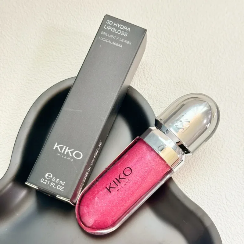 Original Kiko 3D Mirror Lip Glaze Waterproof Non Fading and Non Stick Cup Gentle Bean Paste Color Fine Shiny Point Charm Red — image 13