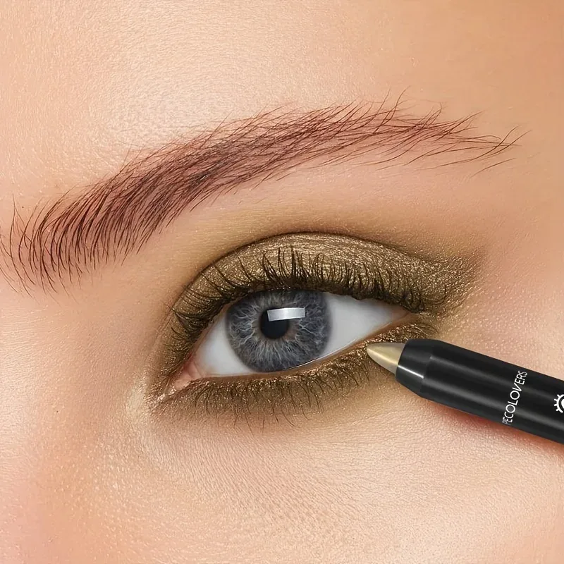 Pearlescent Eyeshadow Pencil Stick Highlight Stick Black & Grey Shimmer Eye Shadow Pen with Eyeliner 1pc — image 8