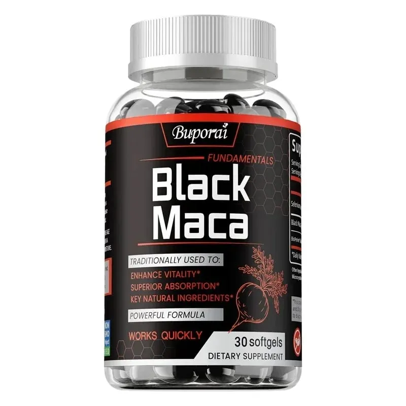 Black Maca Supplement - Natural Nergizer Improve Performance Energy Endurance Muscle Mass Improve Balance Hormones