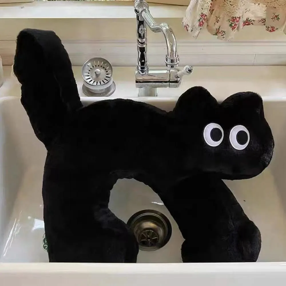 50CM Creative Cute Cat Throw Pillow Plush Toy U-Shaped Pillow Back Cushion Sofa Chair Decoration Piece Super Soft Doll Birthday
