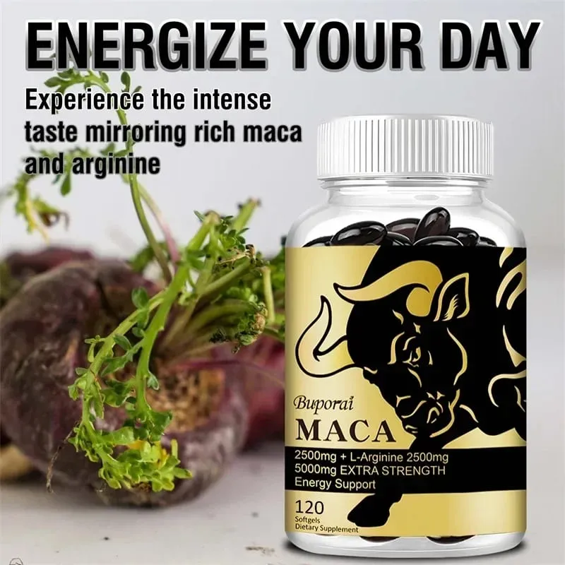Maca Root Supplement - with Panax Ginseng To Boost Energy Improve Endurance Muscle Strength and Athletic Performance — image 6