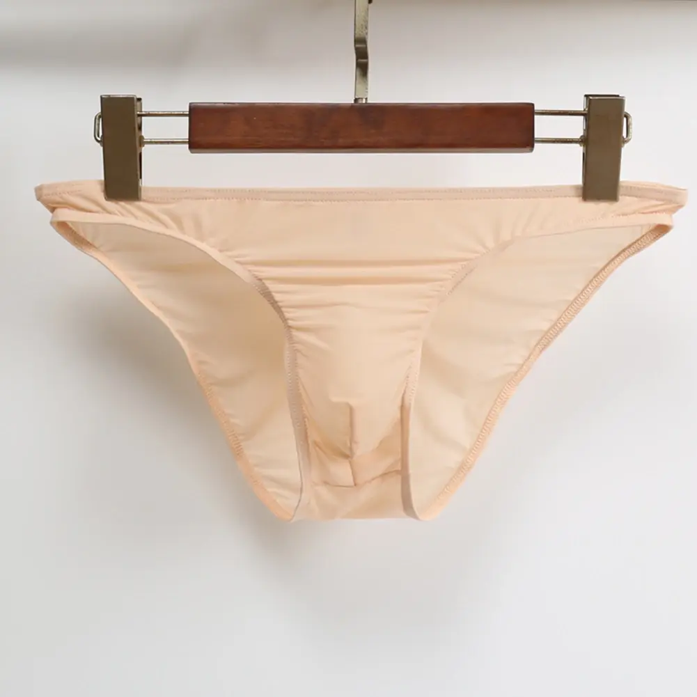 Sexy Men Bulge Pouch Briefs Underpants Panties Bikini Solid Color Transparent Briefs Underwear Pump Man Glossy Panties — image 12