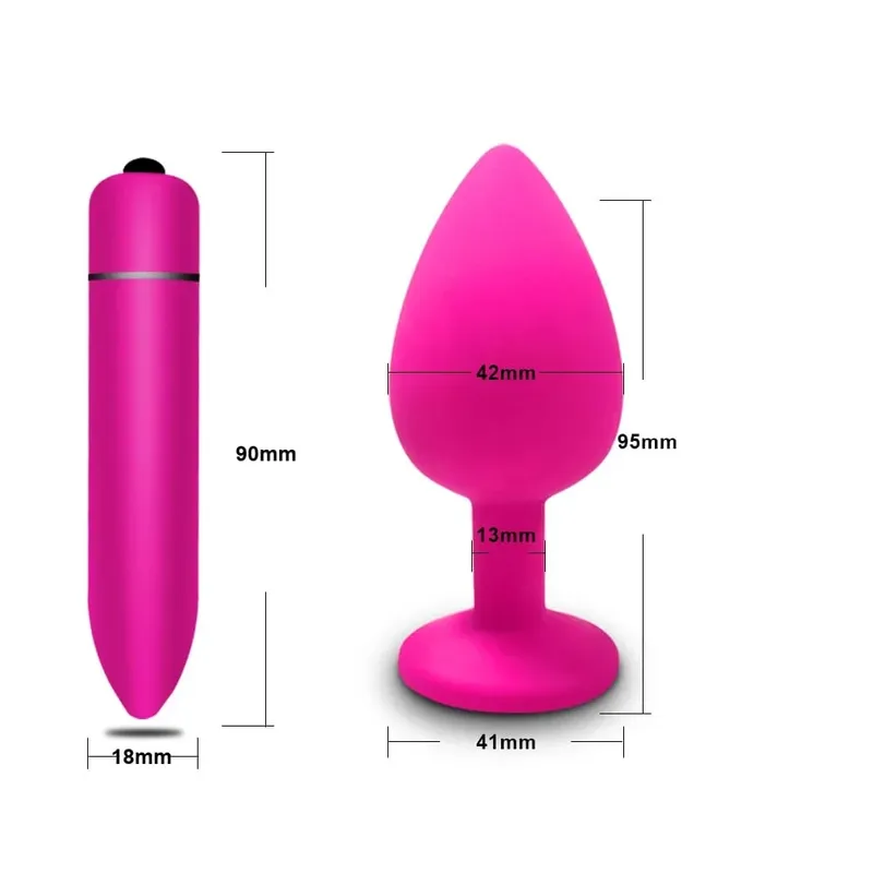 S/M/L Anal Plug Butt Vibrator Women/Men Soft Silicone Round Shaped Erotic Bullet Anal plug Bullet Gay Sex Toys for Adults — image 12