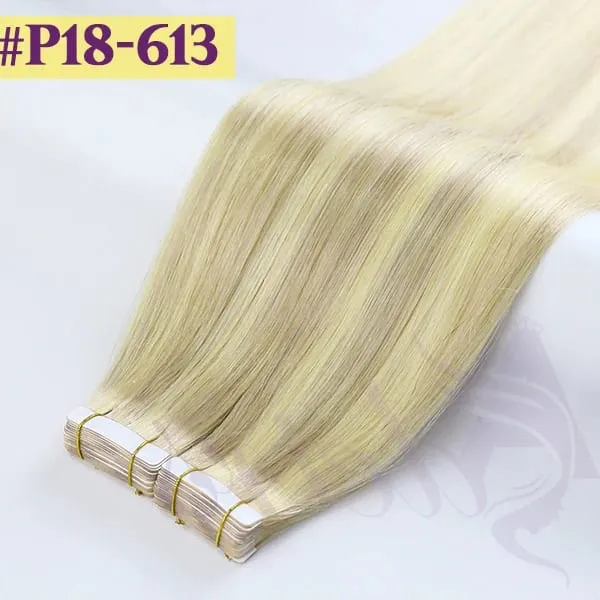 High Quality Tape in Human Hair Extensions Natural Straight Remy Hair Seamless Invisible 14"-22" 100% Real Hair End Thick