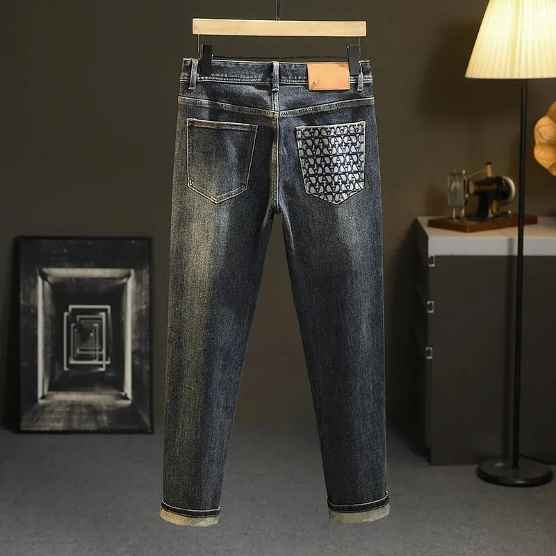 2024 New Light Luxury Jeans Men's Spring and Autumn Versatile High-End Casual Affordable Luxury Fashion Slim Trousers — image 5