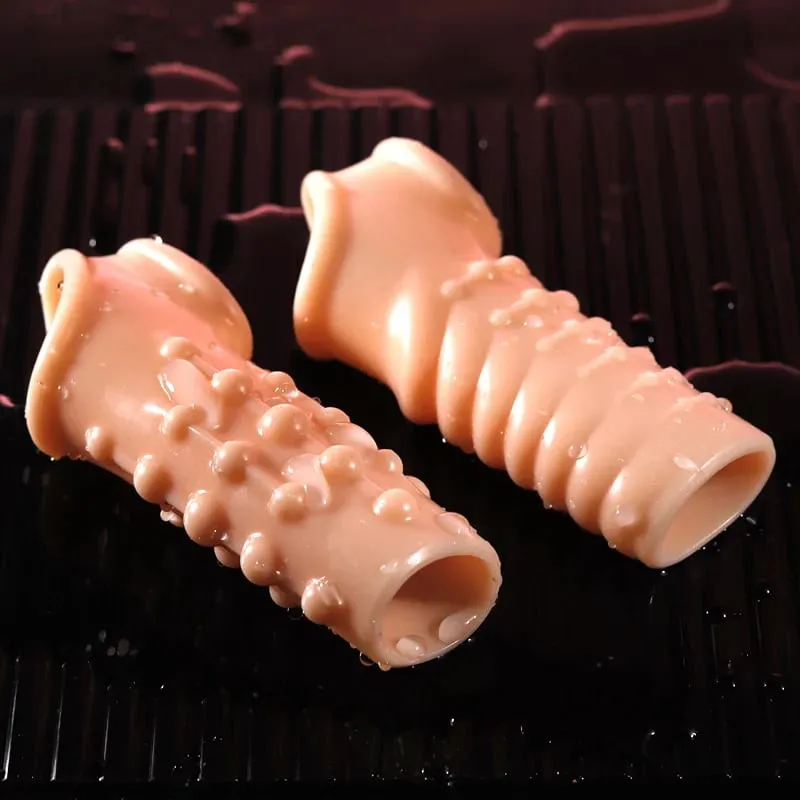 New Penis Ring Extension Sleeve Reusable Cock Rings Delayed Ejaculation Condoms Male Penis Sex Toys For Men Adult 18 No Vibrator — image 2