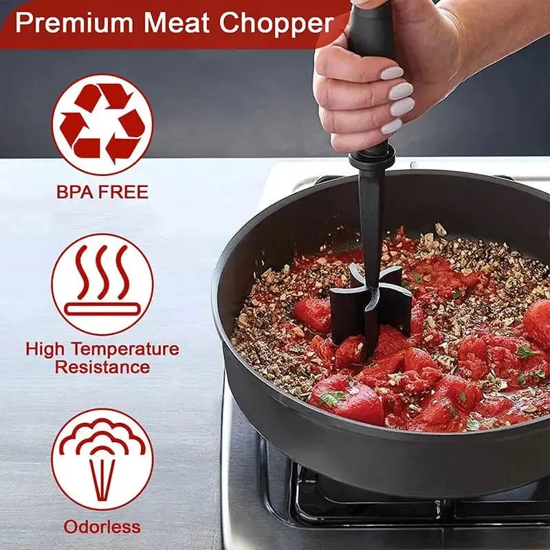 Fruit Salad Mixer Multifunctional Manual Mashed Chopper Potato Meat Crusher Non-Stick Masher Kitchen Mixing Rod Cooking Tools — image 2