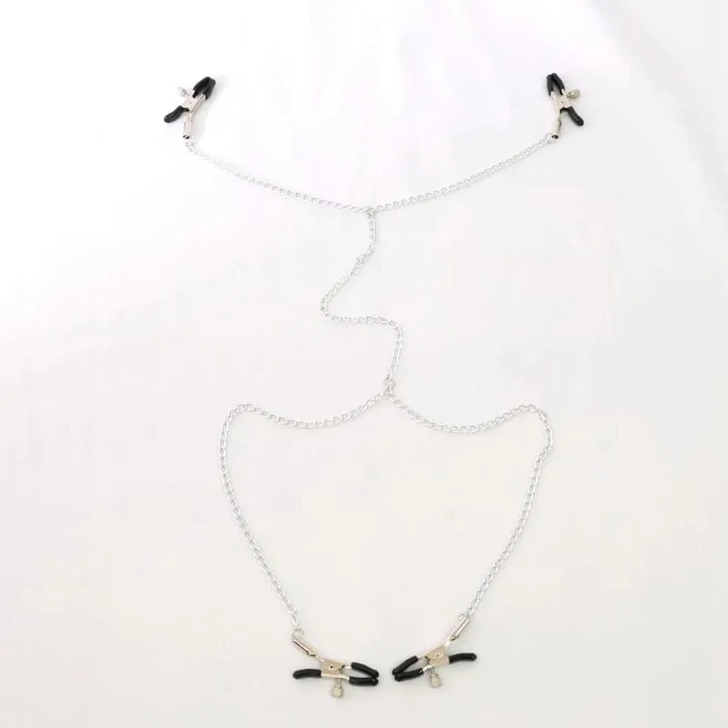 Metal Nipple Clamps clips ring bell BDSM breast Bondage restraint Sex Toy For Women Couple play Game — image 10