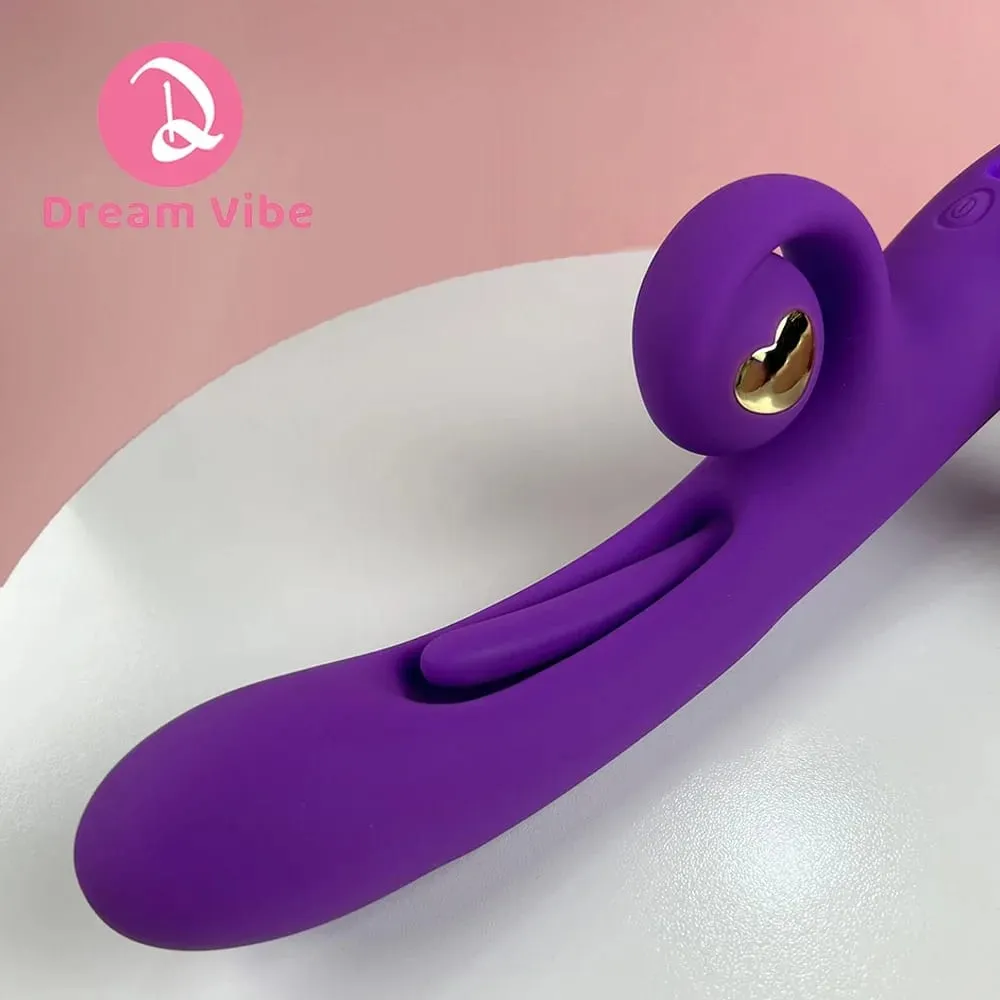 Vibrátor šneků 3 v 1 Máchání poklepávacím jazýčkem Flexibilní průnik hlemýžďů G Spot & Clitorial Sexy hračka pro ženy Potěšení 18+