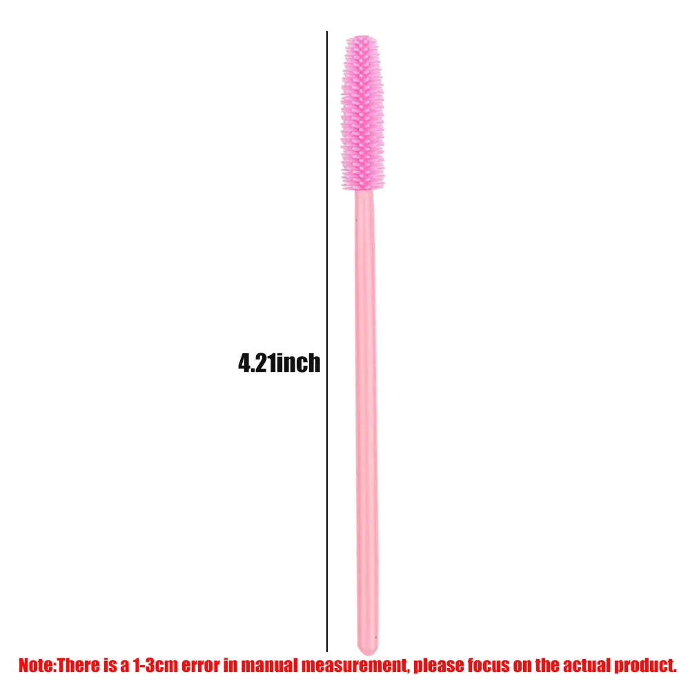 50/100pcs Eyelash Brush Silicone Eyelashes Brushes Mascara Wands Applicators For Woman Lash Eyebrows Cosmetic Makeup Tool — image 2