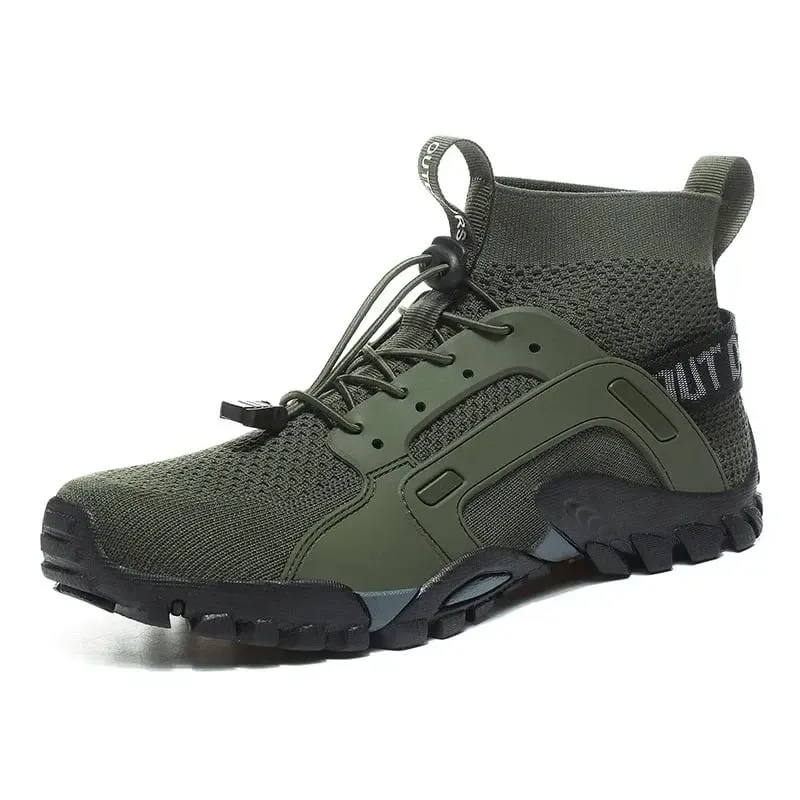Men's Breathable Shoes Outdoor Non Slip Elastic Band Camping Shoes for Couples Athleisure Men's Shoes