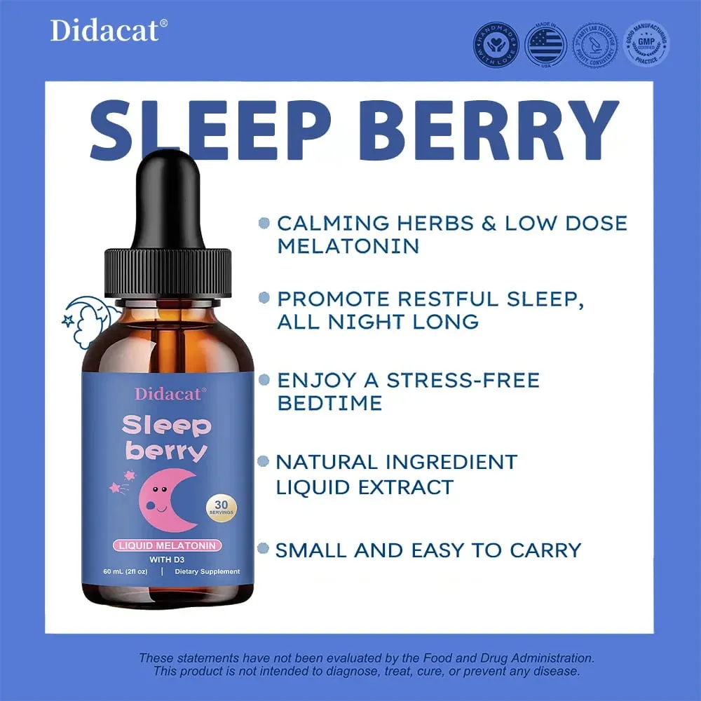 Liquid Melatonin - may Elderberry at Vitamin D - Immune System Sleep Support - Melatonin Drops — image 6