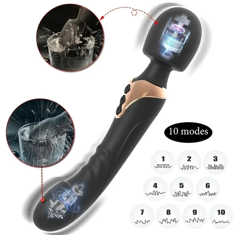 Dual Motor Masturbation Soft Stick Dildos Silicone Vibrators G-Spot Clitoris Stimulator Adult Sex Toys — image 2