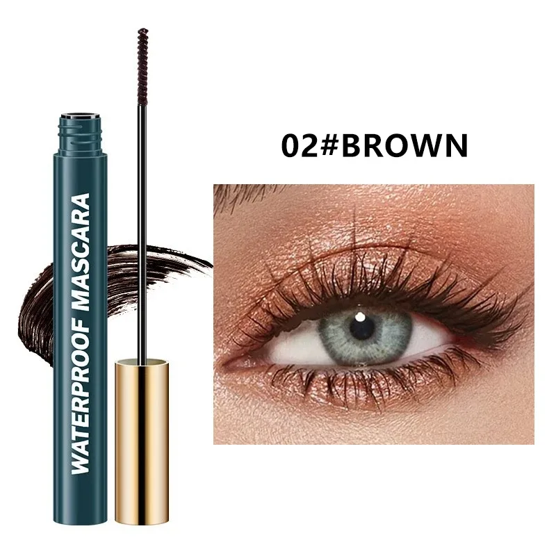 4D Black Mascara Dick Curling Langlebige wasserdichte wischfeste Seidenfaser-Mascara verlängert die Wimpernverlängerung Augen-Make-up — image 8
