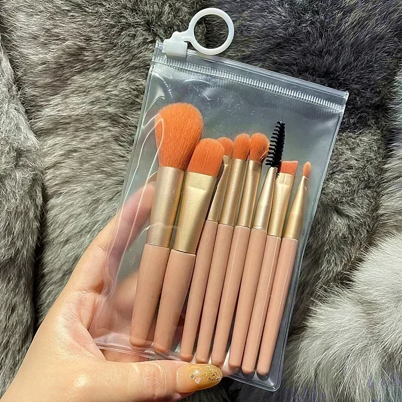 8Pcs Makeup Brush Set Soft Fluffy Professional Cosmetic Foundation Powder Eyeshadow Kabuki Blending Make Up Brushes Beauty Tools