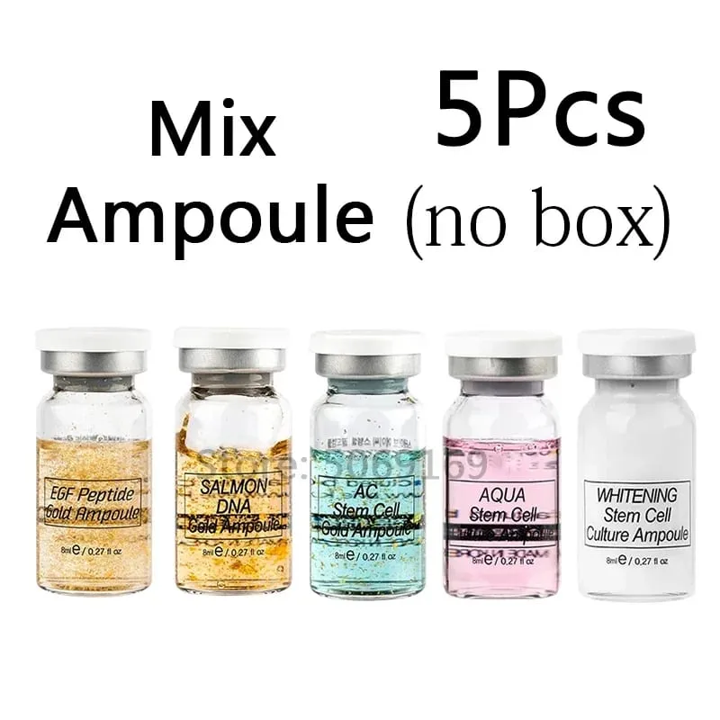 12 Vials Korea 8ml BB Cream Glow Ampoule Skin Booster Foundation Kit Salmon DNA/Niacinamide Facial Cosmetics — image 21