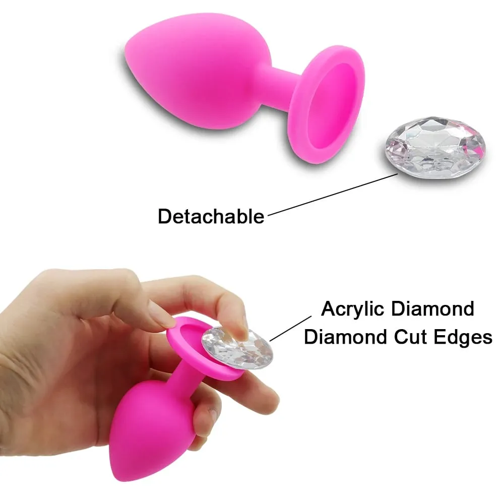 S/M/L 100%Silicone Butt Plug Anal Plugs Unisex Sex Stopper 3 Different Size Adult Toys for Men/Women Anal Trainer For Couples SM — image 2