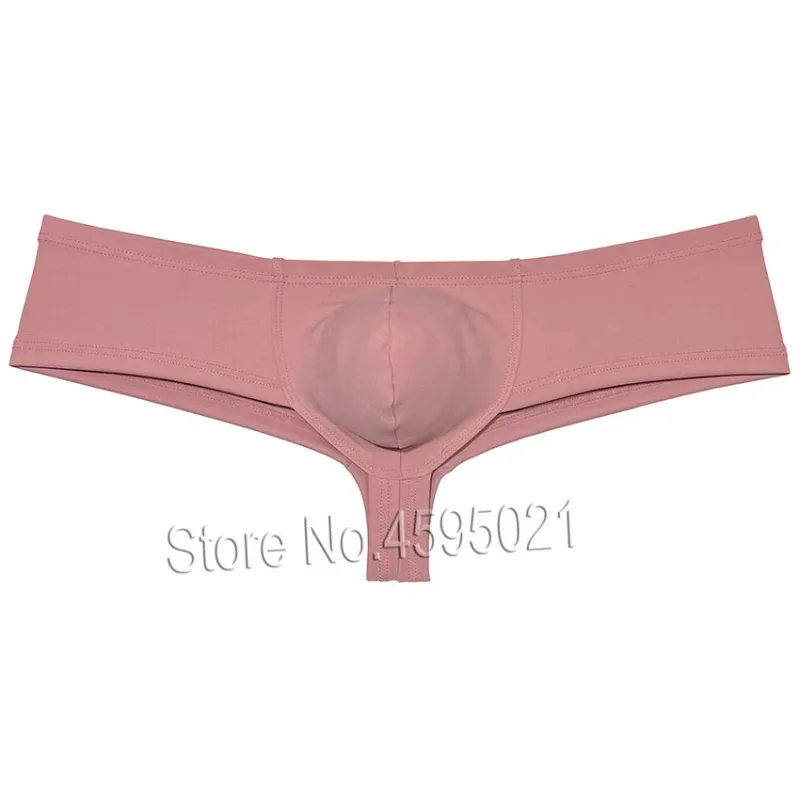 Cheeky Men's Micro Boxer Brief Brazilian Underwear Male Bikini Lingerie Beach Shorts Curvy Pouch Silky Low Rise High Leg Undies