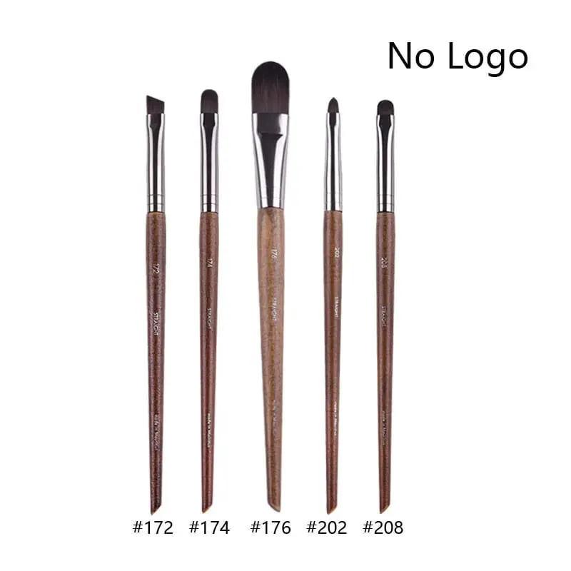 5pcs/set Natural Wood Eyeshadow Makeup Brushes Eye Detail Make Up Brush Concealer Crease Smudge Cosmetic tools Set Thin liner — image 23