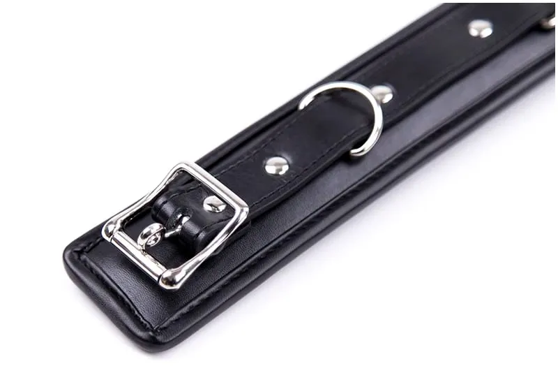 Collar Leather And Iron Chain Link Sponge Filling Bdsm Slave Collars Women Bondage Collar Sex Toys