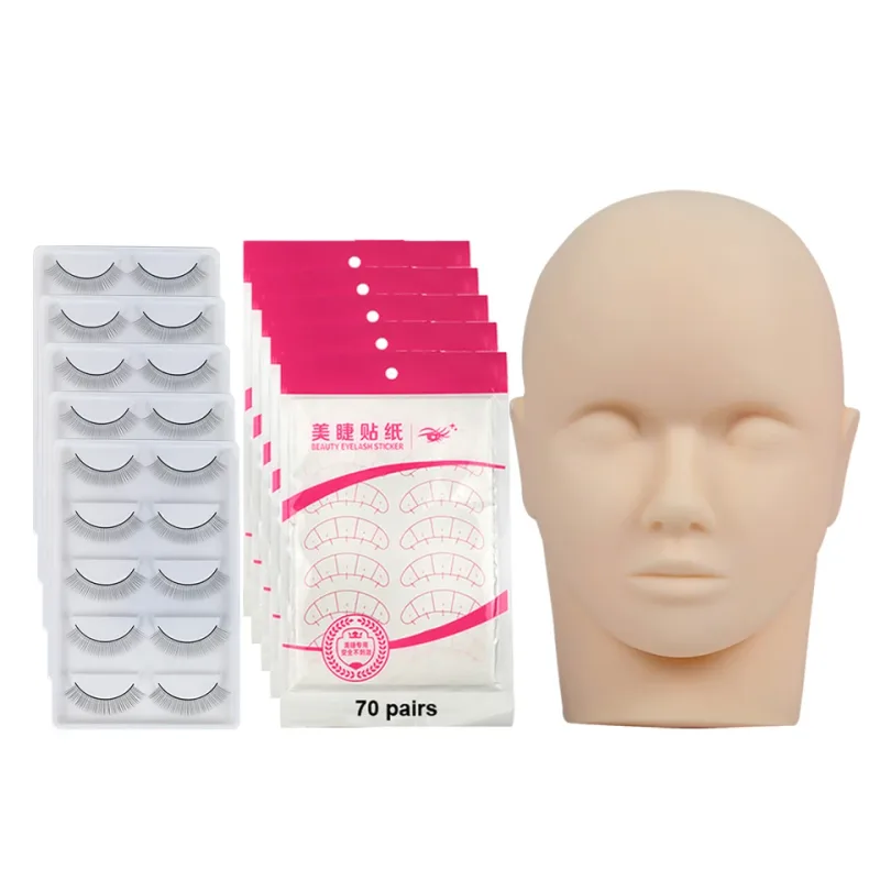 Mannequin Head For Eyelash Extension Training Kit With Removable Eyelids Silicone Cosmetic Model Heads Makeup Tools Gel Material — image 24