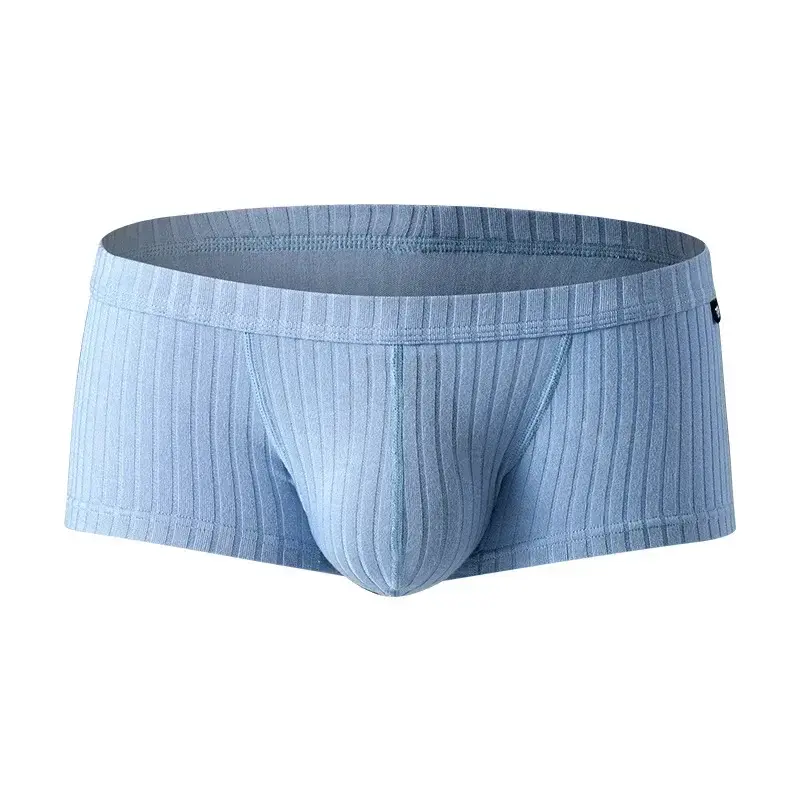 6Pack Mens Underwear Low Rise Boxer Briefs Single Layer U Convex Pouch Underpants Breathable Boxers Pack for Men — image 3