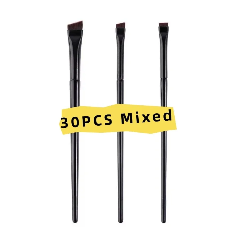 3/6/9/15/30PCS Ultra Thin Blade Eyeliner Brush Set Fine Angle Flat Eyebrow Brush Under The Eyes Flat Head Precise Detail Brushes — image 11