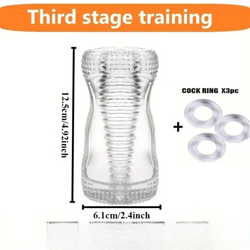 Male Masturbator Transparent Jelly Artificial Vaginal Real Pussy for Men Penis Exerciser Cock Enlarger Suck Sex Toys Erotic 18+ — image 8