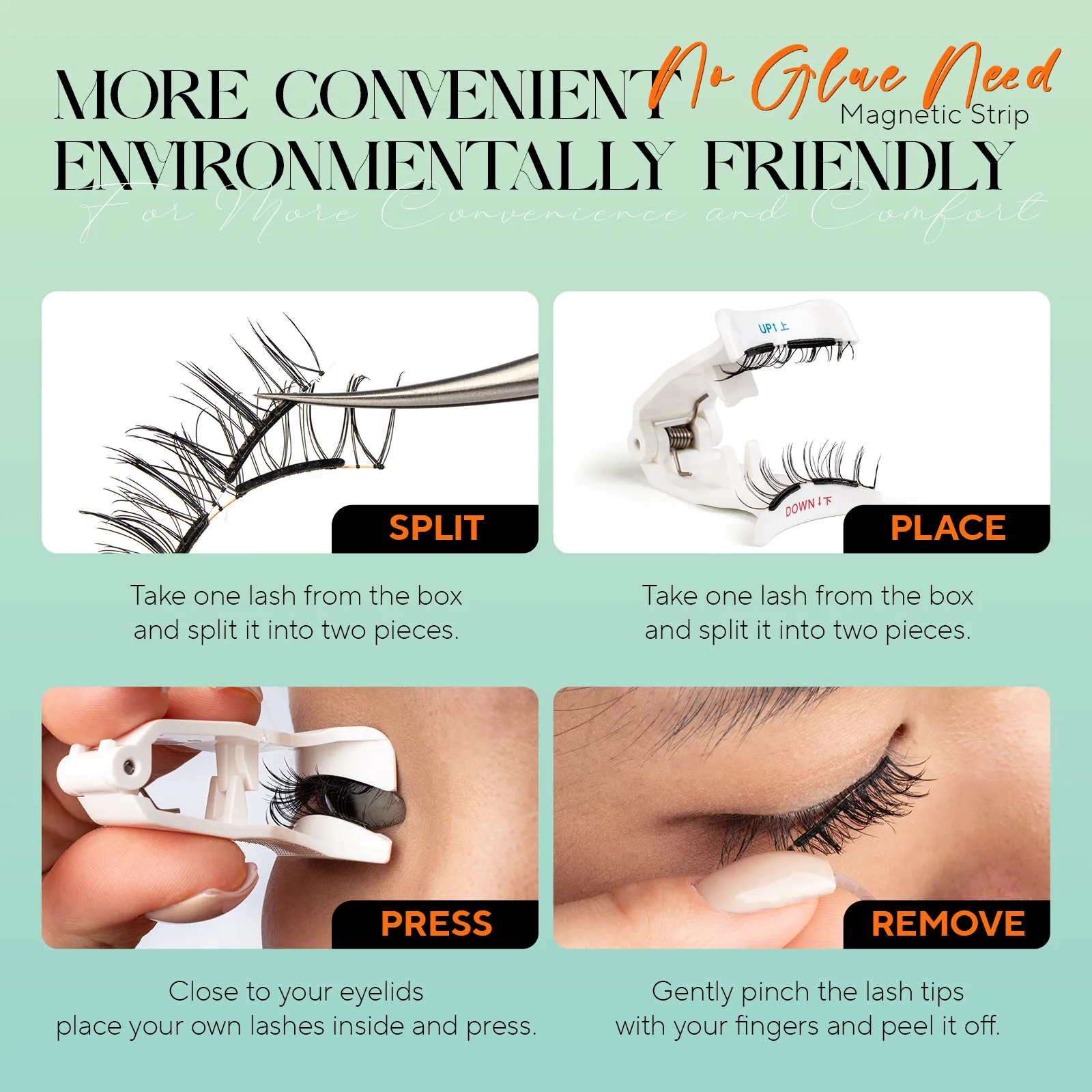 Soft Magnetic Eyelashes No Glue Needed Reusable Natural Look 3D Lashes Easy Apply Soft Magnetic Lashes Kit for Eye Makeup — image 6