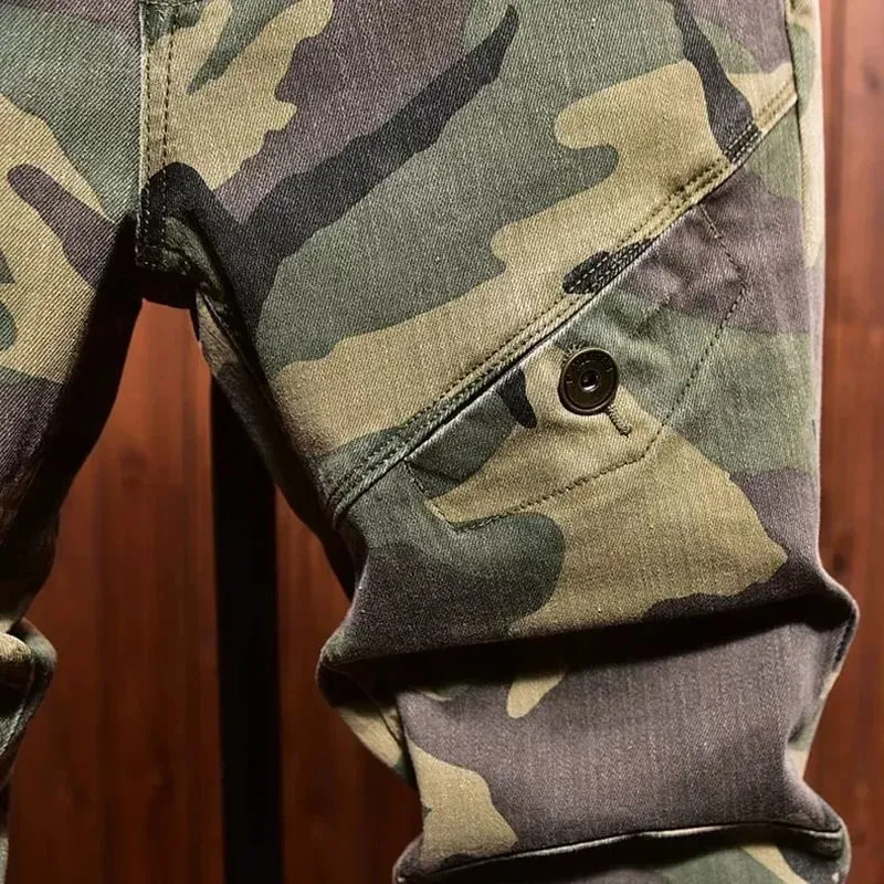Spring and Autumn New Fashion Camouflage Straight Stretch Small Legs Men's Casual Comfortable Breathable High-Quality Jeans 36 — image 6