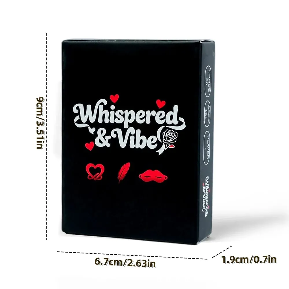 Karetní hra pro páry „Whispered & Vibe“ – 50 koketních výzev a romantických tipů, perfektní dárek k výročí pro páry — image 6