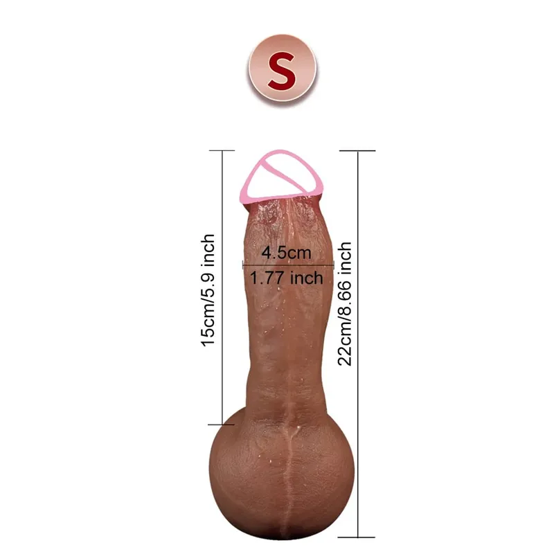 3 Sizes Soft Skin Feel Realistic Thick Dildo Adult Masturbation Silicone Dick Big Penis Anal Plug 18+ Sex Toy for Men Women Gay