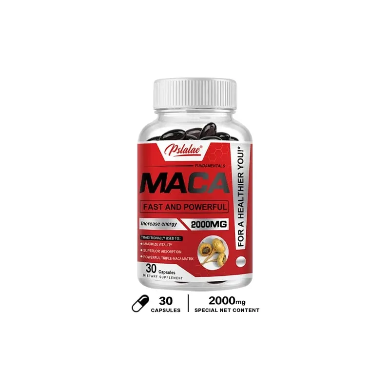 Maca Root Capsules for Men and Women To Maximize Vitality and Performance Made with Black Maca Red Maca and Yellow Maca Powders