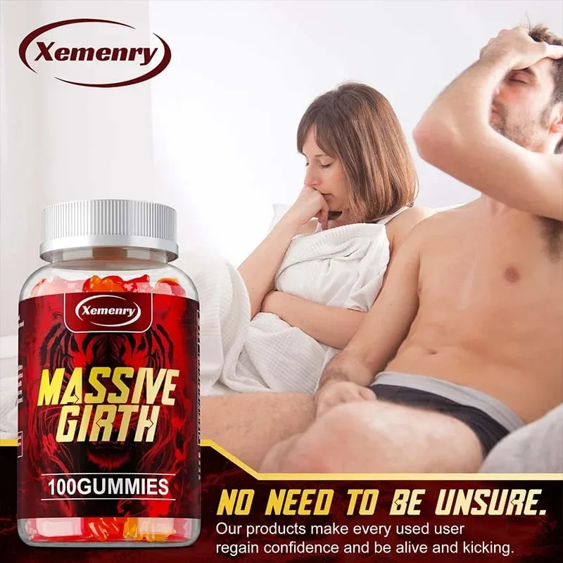 Massive Girth Gummies for Men - Men's Vitality Enhancer Increase Size and Stamina Boost Strength and Confidence Vegan — image 3