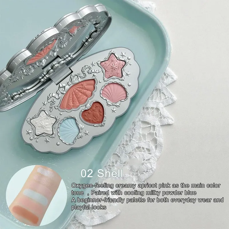 Flower Knows Multicolor Makeup Set Eyeshadow Blush Lip Gloss Summer Limited Edition Mint Green Collection Long Lasting Makeup