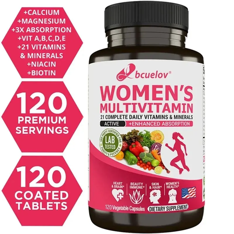 Women's Multivitamin Multimineral Supplement - Magnesium Biotin Calcium Zinc Selenium - Supports Joints Skin Nails — image 1