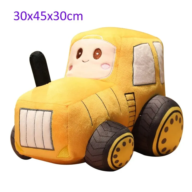 Simulation Tractor&Excavator Plush Toys Kawaii Car Dolls Stuffed Soft Vehicle Pillow Creative Christmas Birthday Gift for Kids — image 13