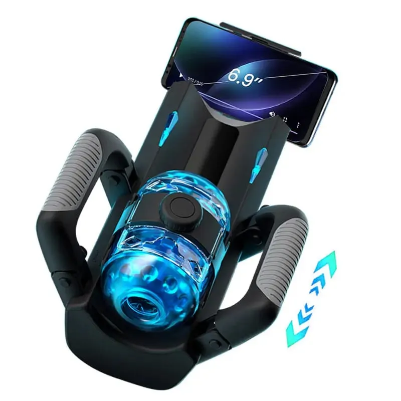 THRUSTING-King 12cm 6-Segment Fixed-point Telescopic Male Masturbator One-Key Burst Masturbation Cup Trainer Sex Toys for Men — image 1