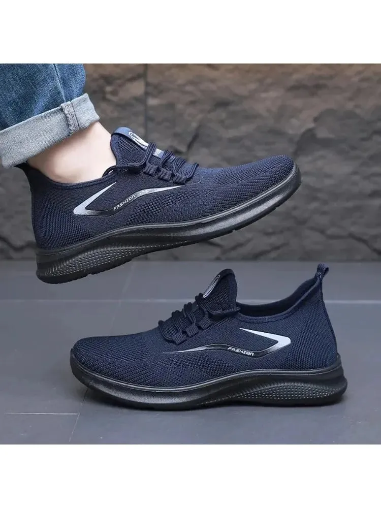 Atmungsaktive Slip-On-Schuhe mit Air-Strick-Obermaterial, flexible, weiche, rutschfeste Sohle, lässige Lauftrainer für den täglichen Gebrauch zu jeder Jahreszeit — image 2